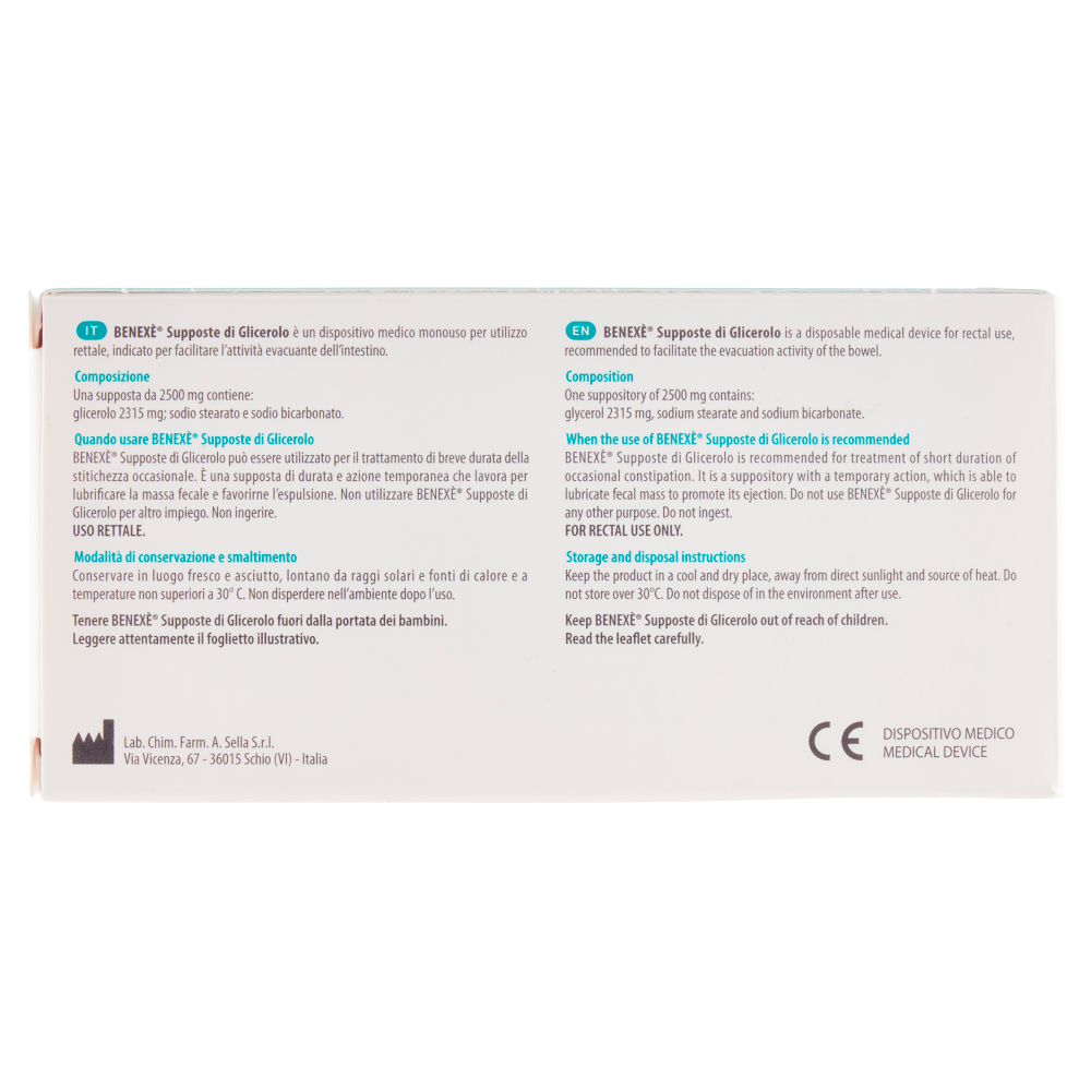 Benex&egrave; Intestino Adulti 18 Supposte di Glicerolo, , large