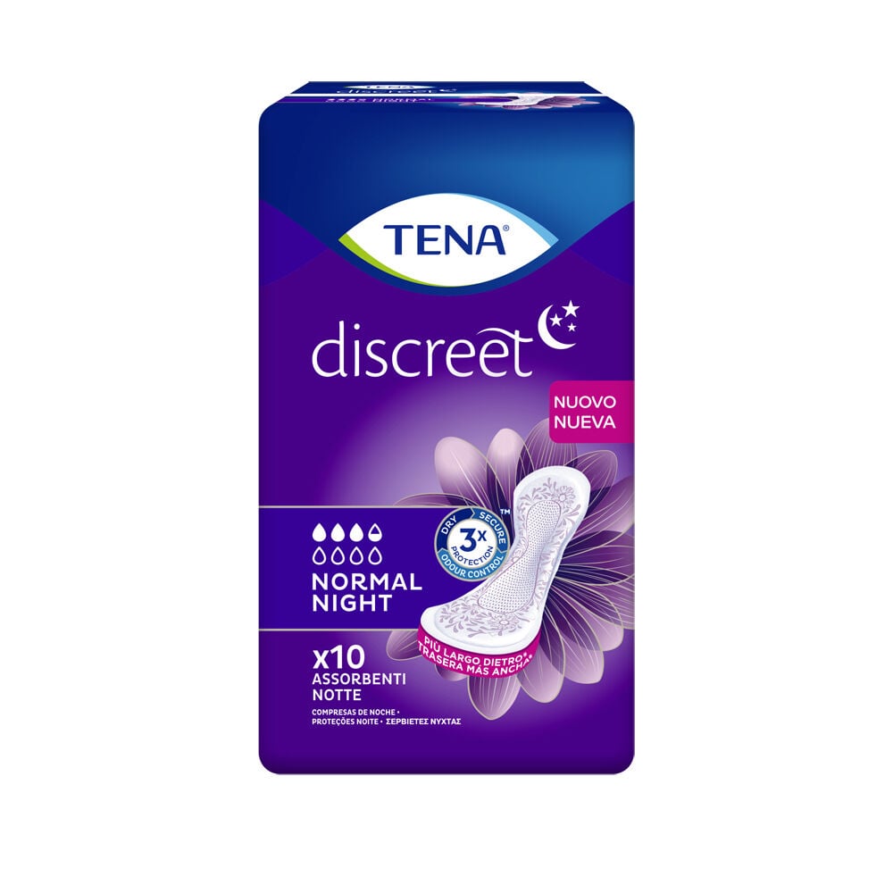 Tena Discreet Normal Night 10 - assorbenti - -