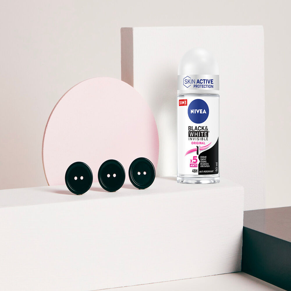 Nivea Invisible For Black & White Original Roll On 50 ml, , large