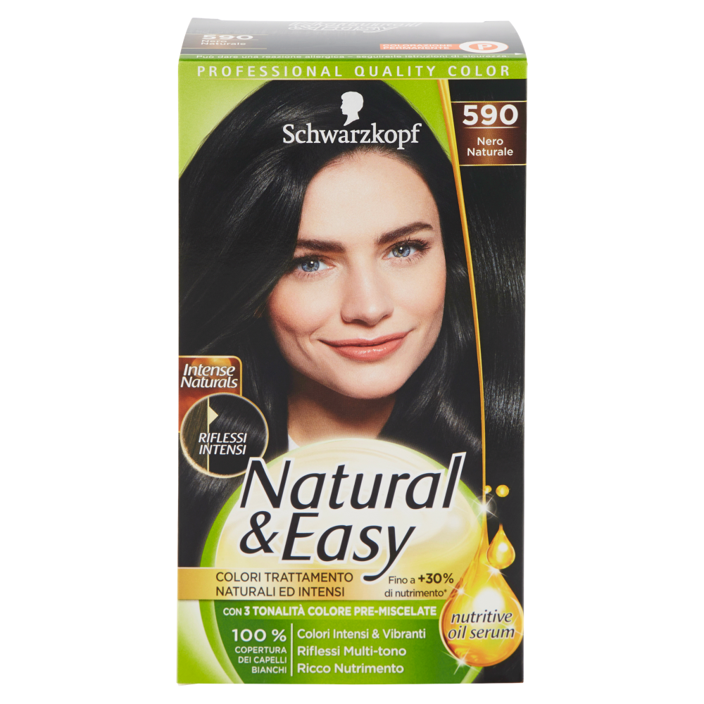 Natural&Easy Colorazione Permanente Nero Naturale n.590 - -