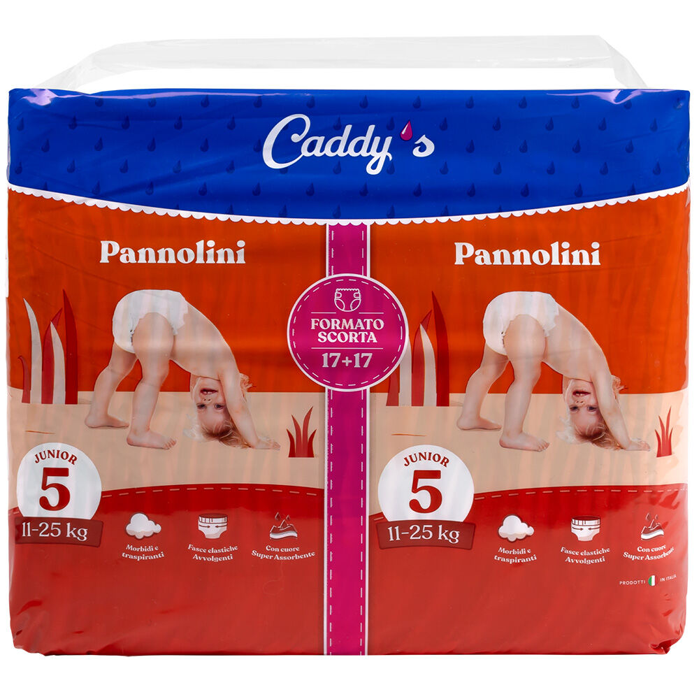 Caddy's Pannolini Junior (11-25 Kg) 34 Pezzi, , large