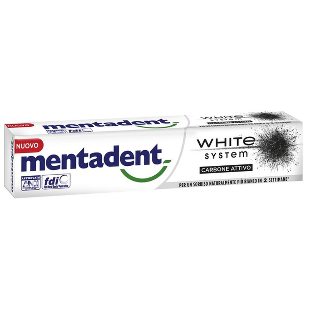 Mentadent White System Carbone Dentifricio 75 ml, , large
