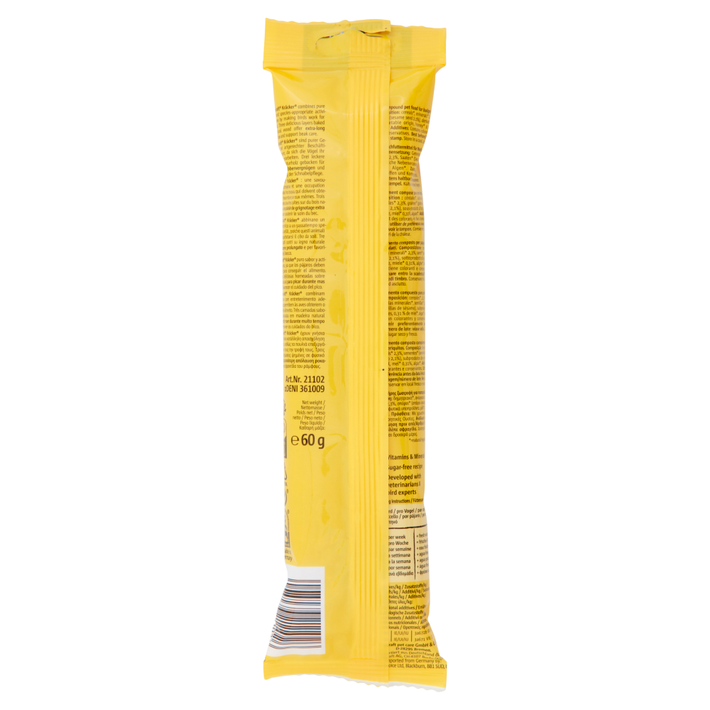 Vitakraft Kr&auml;cker Original + Miele & Sesamo Pappagallini Ondulati 2 Pezzi 60 g, , large