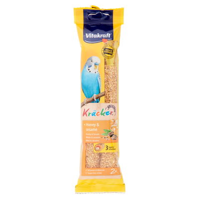 Vitakraft Kräcker Original + Miele & Sesamo Pappagallini Ondulati 2 Pezzi 60 g