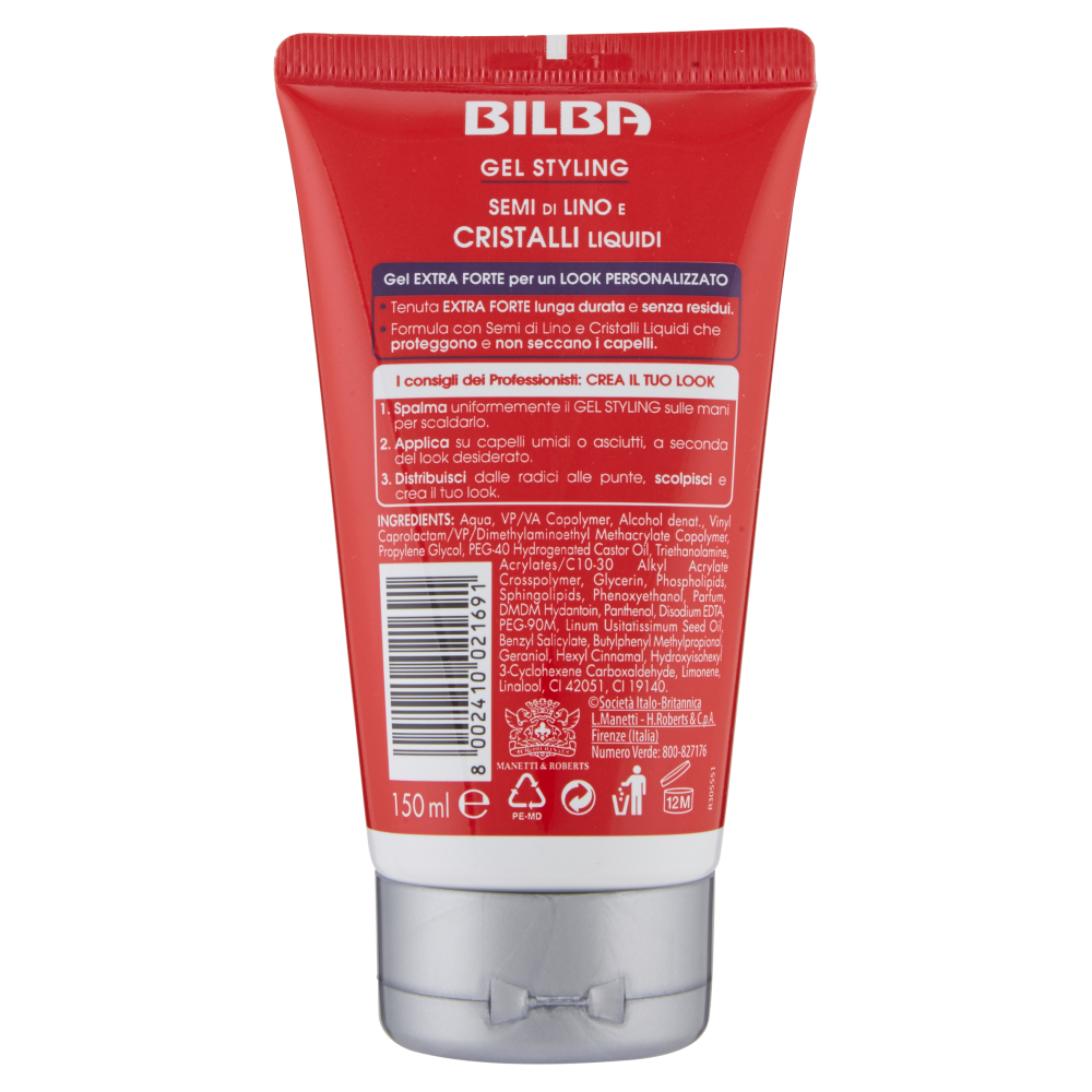 Bilba Gel Styling ai Semi di Lino e Cristalli Liquidi 150 ml, , large