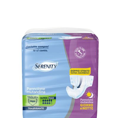 Serenity Pannolone Mutandina Giorno Extra Taglia L 14 Pezzi