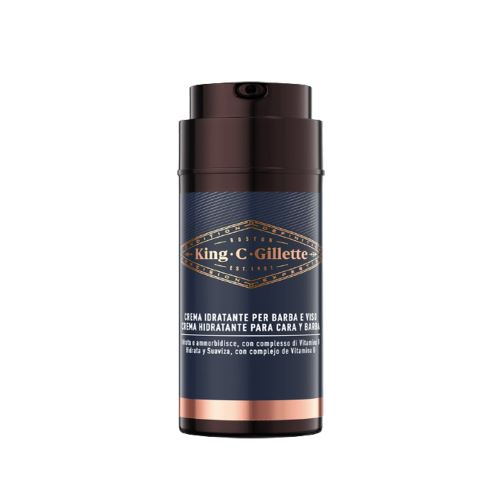 Gillette King C. Crema Idratante per Barba e Viso 100 ml, , large