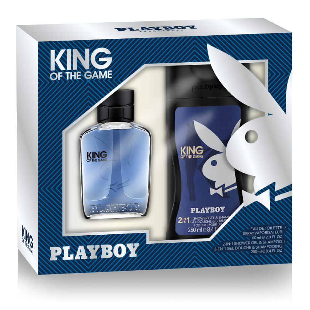 Playboy King of The Game Eau de Toilette 60 ml + Shower Gel 250 ml, , large