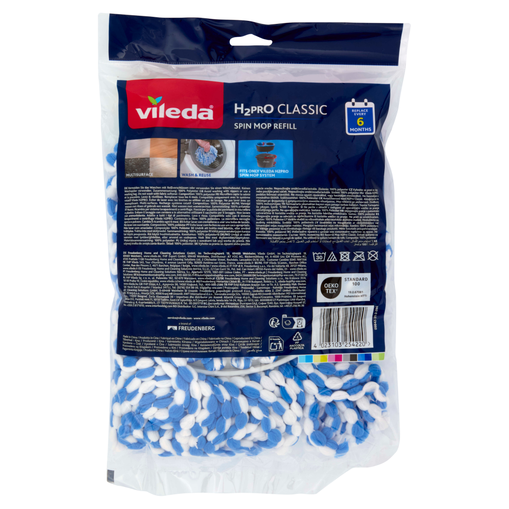 Vileda H2Pro Spin Mop Ricambio 1 Pezzo, , large