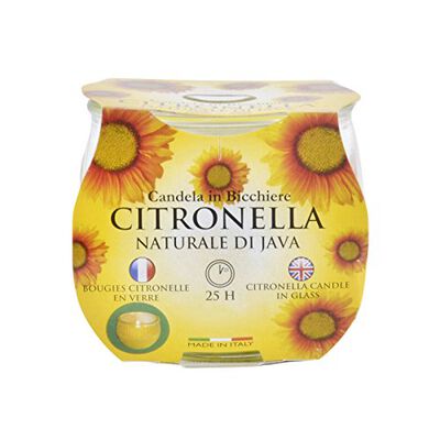 Candela Citronella in Bicchiere Maiorca  25 Ore