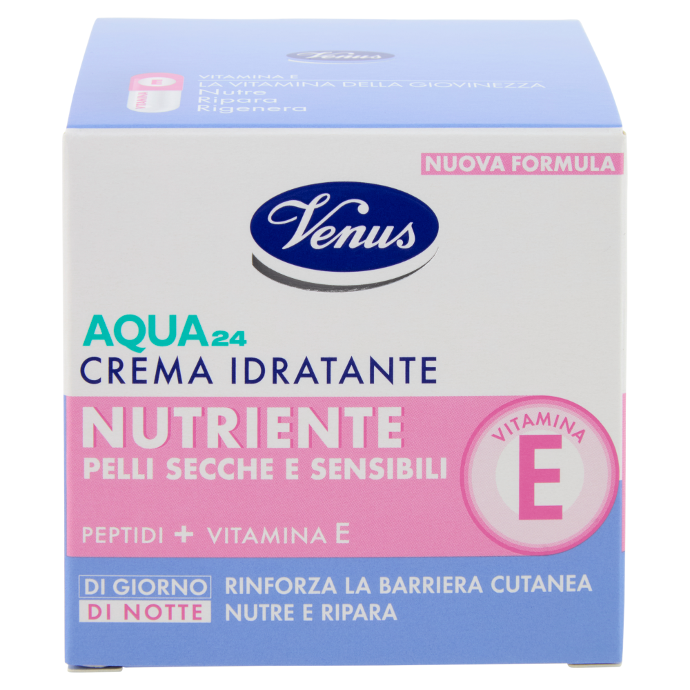 Venus Aqua 24 Crema Idratante Nutriente Pelli Secche e Sensibili 50 ml, , large