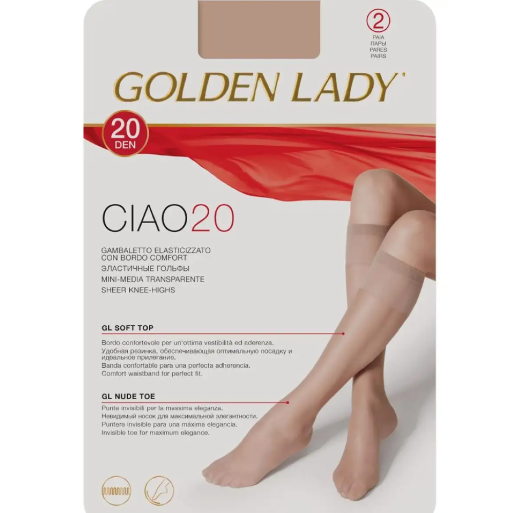 Golden Lady Gambaletto Ciao20 Melon 2 Paia, , large