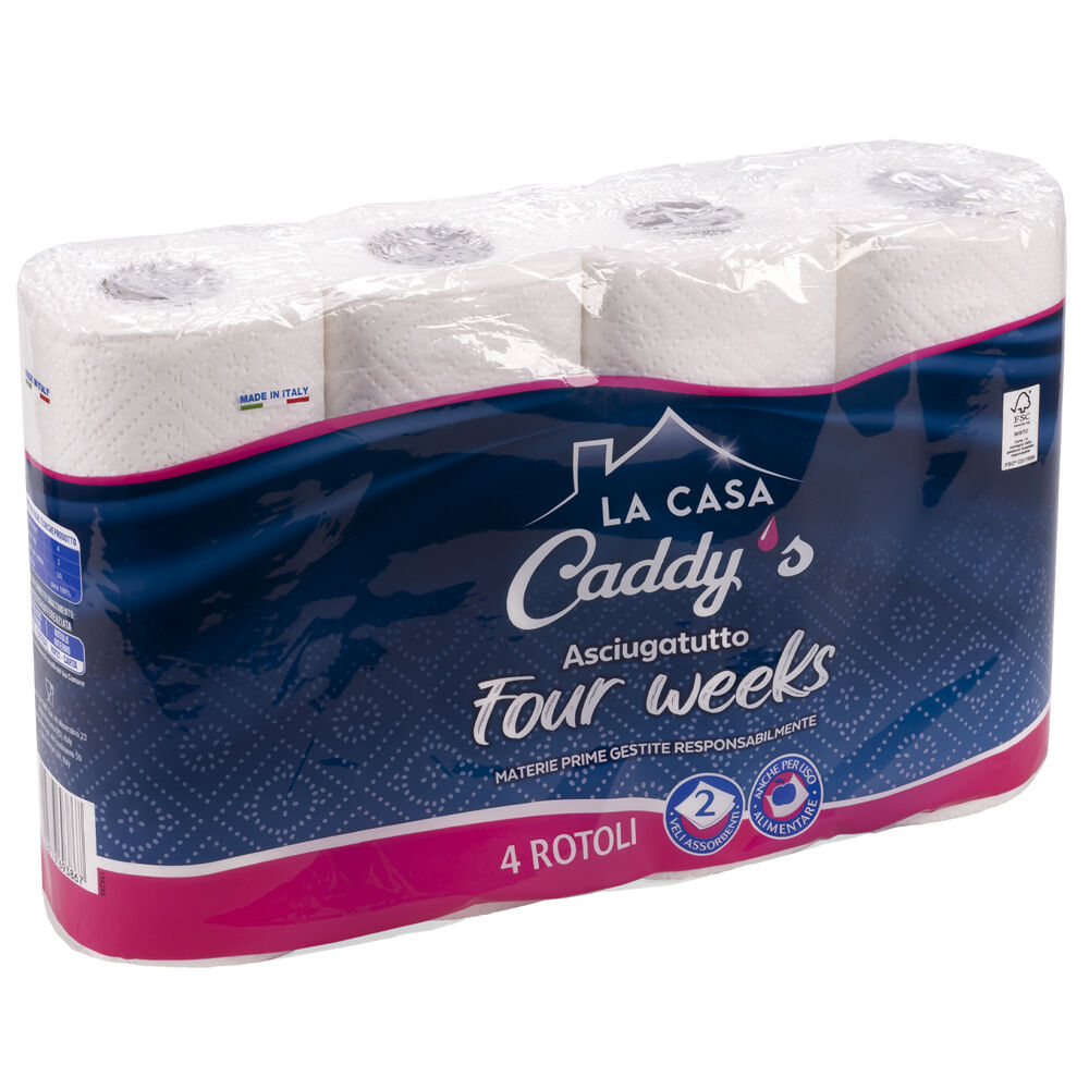 Caddy's Asciugatutto Four Weeks 4 Rotoli, , large