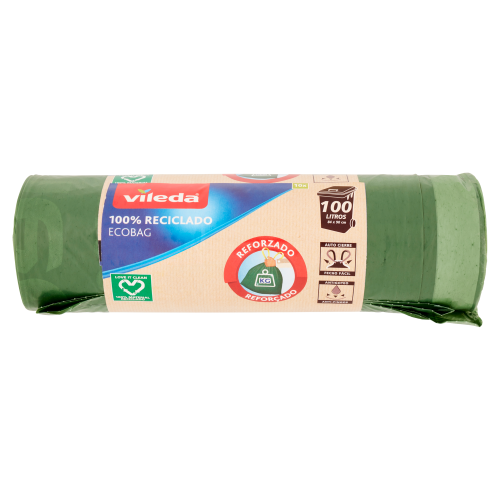 Vileda Sacco immondizia Ecobag 100% Riciclato 100 Litri - -