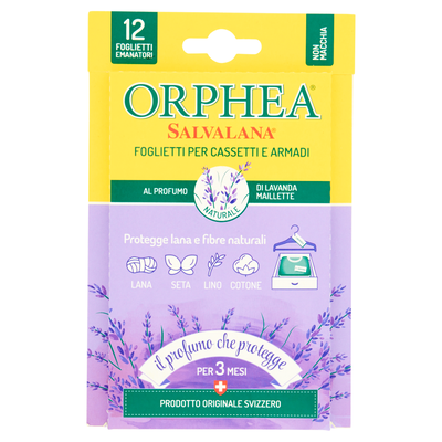 Orphea Salvalana 12 Fogli al Profumo di Lavanda