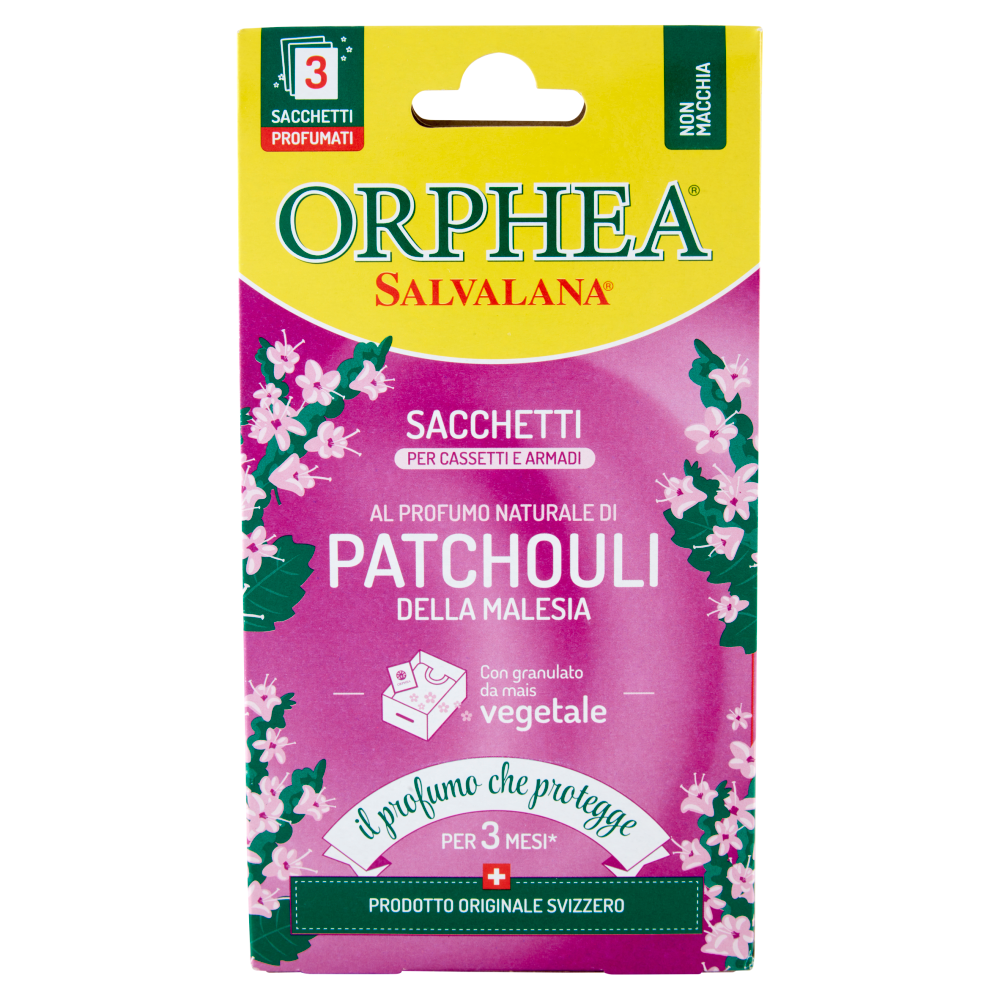 Orphea Salvalana Sacchetti Patchouli 3 Pezzi - -
