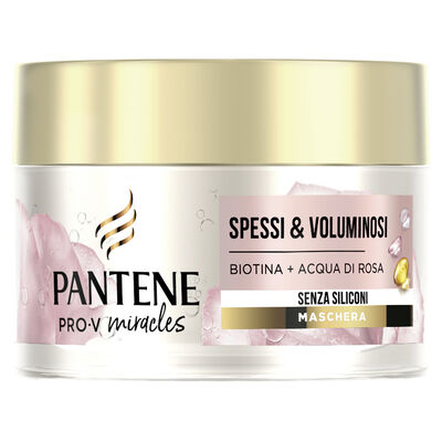 Pantene Pro-V Miracles Spessi & Voluminosi Maschera Senza Siliconi Con Biotina e Acqua di Rosa 160 ml