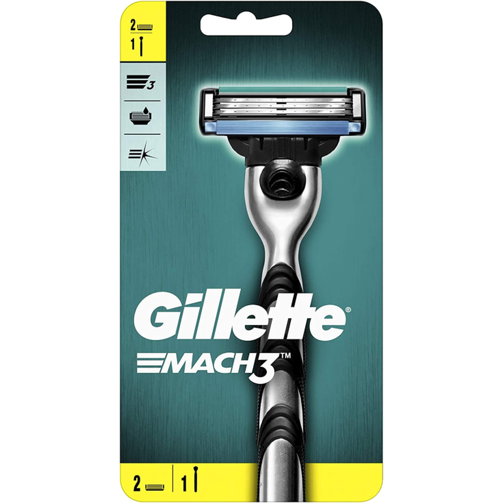 Gillette Mach3 Rasoio Regolabarba Uomo con 2 Lamette, , large