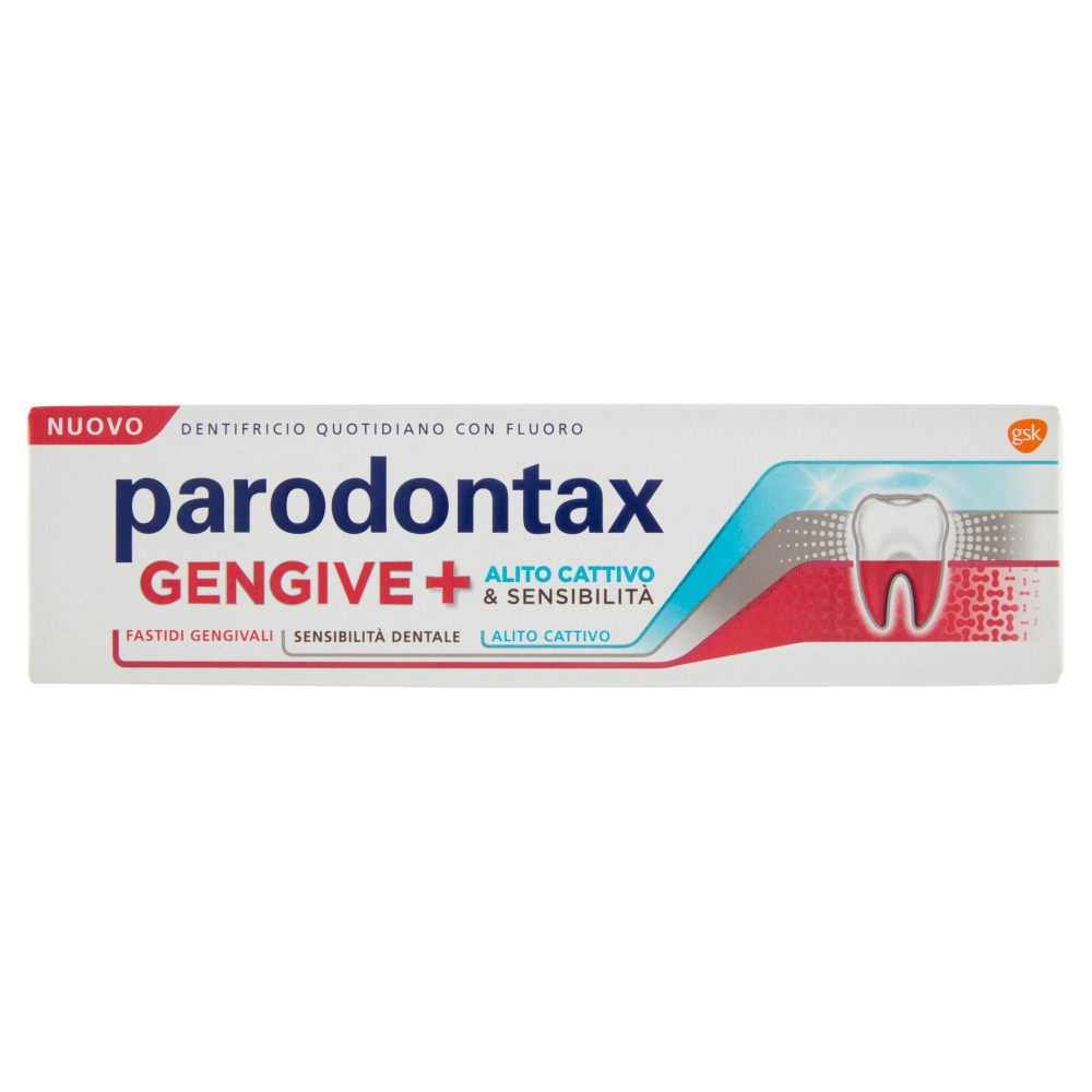 Parodontax Dentifricio Quotidiano con Fluoro Gengive + Alito Cattivo & Sensibilità 75 ml, , large