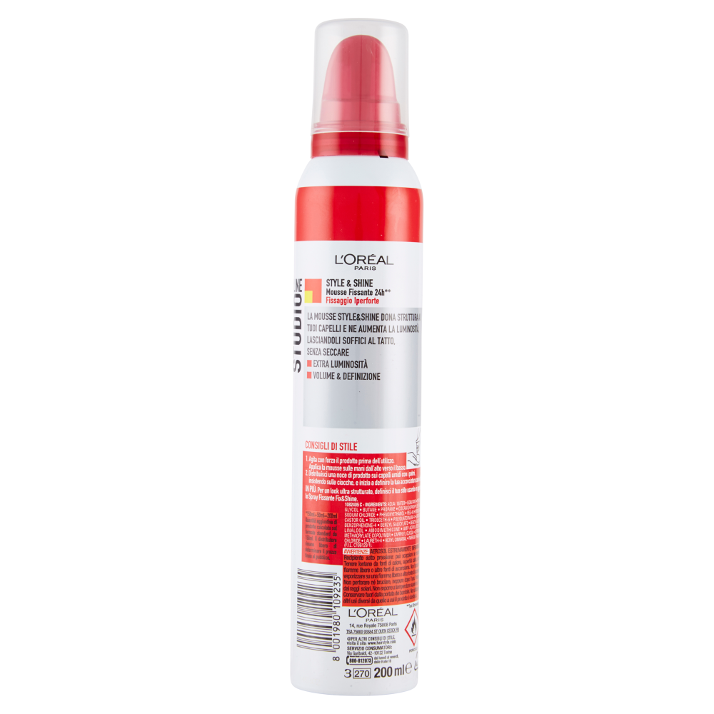 L'Or&eacute;al Studio Line Style&shine Mousse Iperforte 200 ml, , large