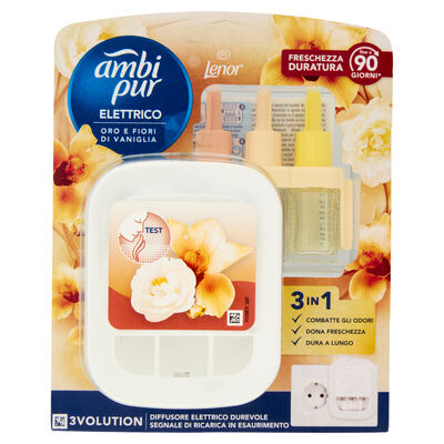 Ambi Pur 3Volution Base + Ricarica Lenor Oro 20 ml	