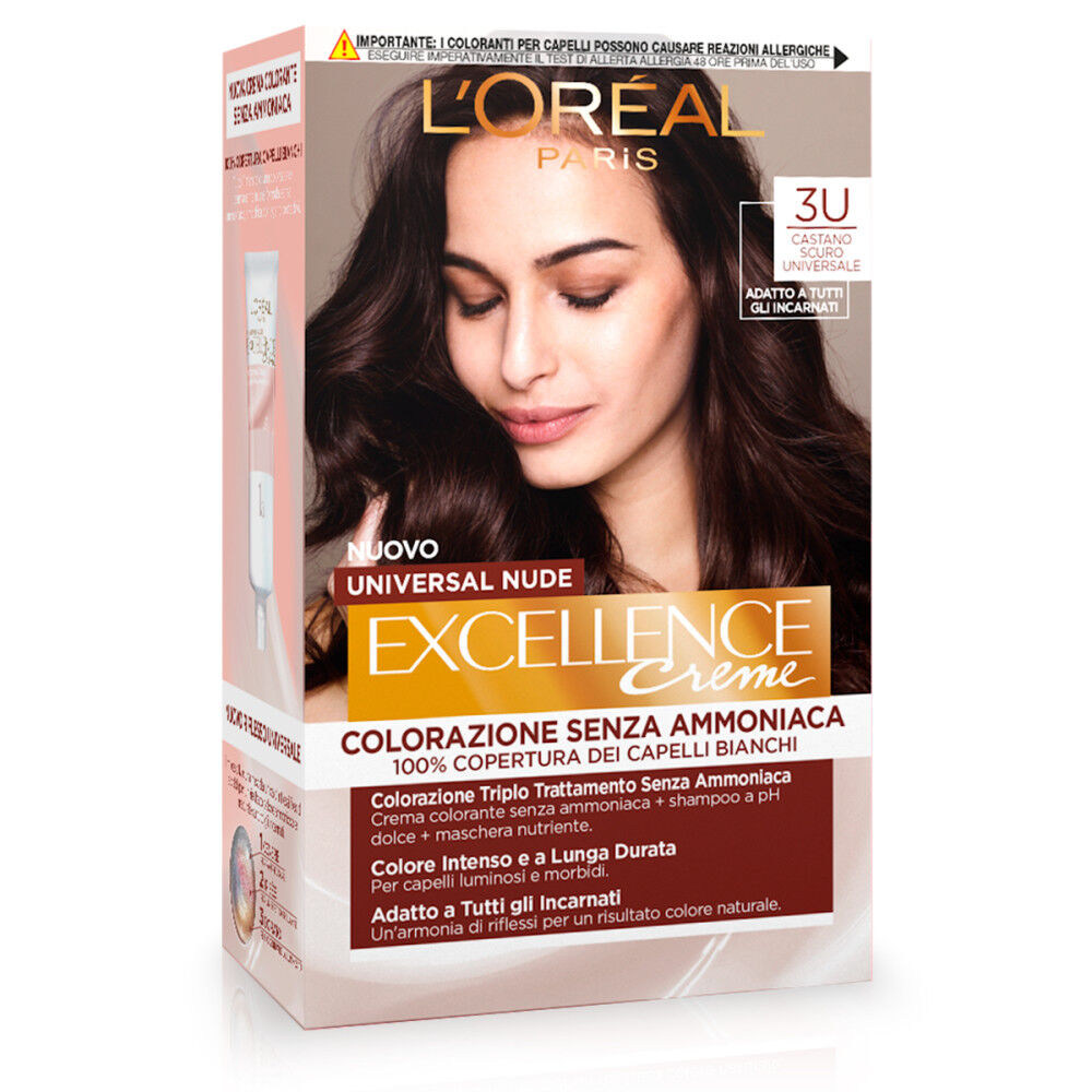 L'Oréal Paris Colorazione Permanente senza Ammoniaca Castano Scuro N.3U - -