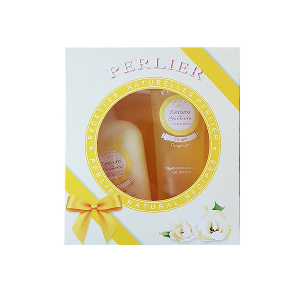 Perlier Cofanetto Regalo Zenzero: Docciaschiuma 250 ml + Sapone Liquido 300 ml	, , large