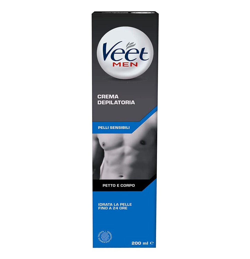 Veet Men Crema Depilatoria Pelli Sensibili 200 ml - -