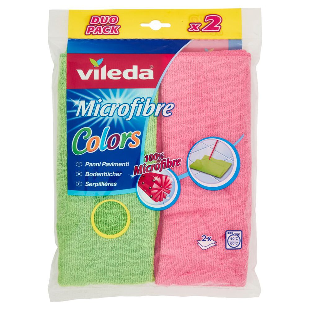 Vileda Microfibre Colors Panno Pavimenti 2 Pezzi, , large
