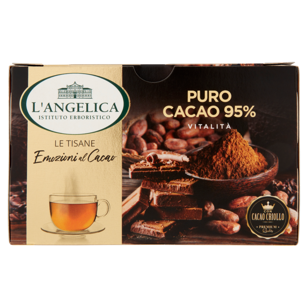 L'Angelica Le Tisane Emozioni al Cacao Puro Cacao 95% 15 Filtri, , large