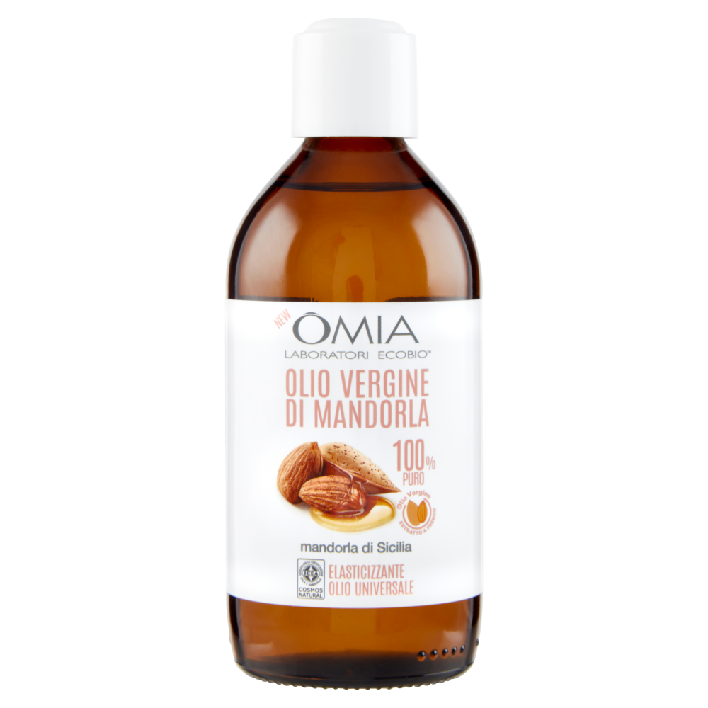 Omia Laboratori Ecobio Olio Vergine di Mandorla mandorla di Sicilia Elasticizzante 200 ml, , large