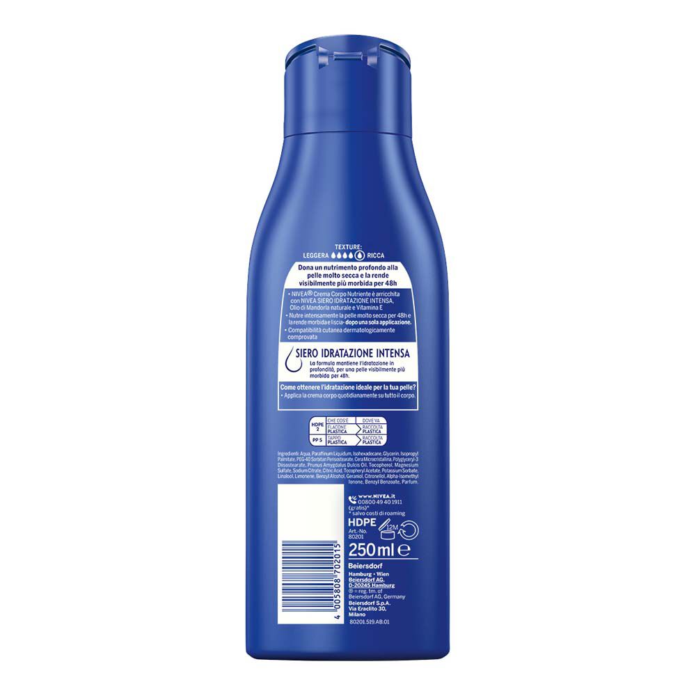 Nivea Crema Corpo Nutriente 250 ml, , large
