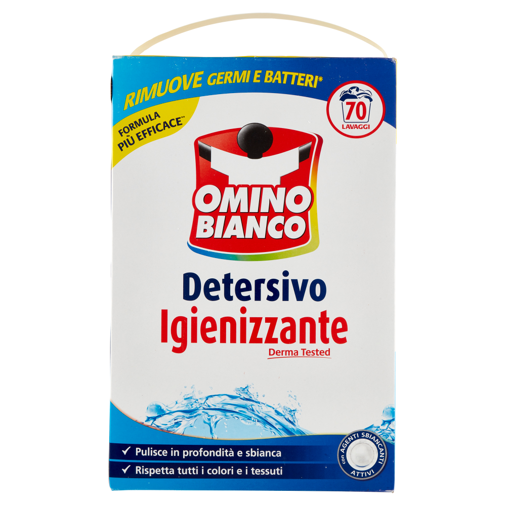 Omino Bianco Detersivo in Polvere Igienizzante 70 Lavaggi, , large