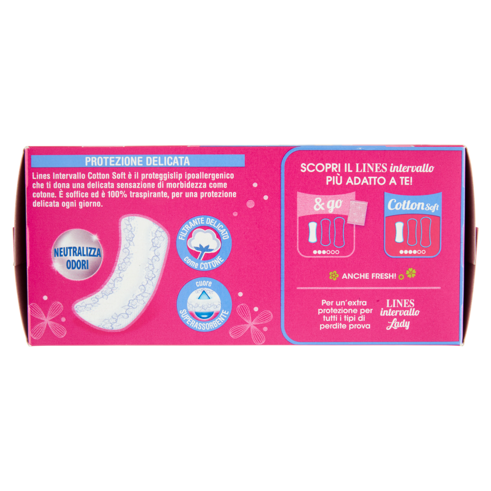 Lines Intervallo Cotton Soft Regular Disteso 40 Proteggislip, , large