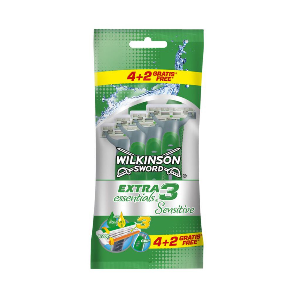 Wilkinson Rasoio Extra 3 Sensitive 4+2 Pezzi, , large