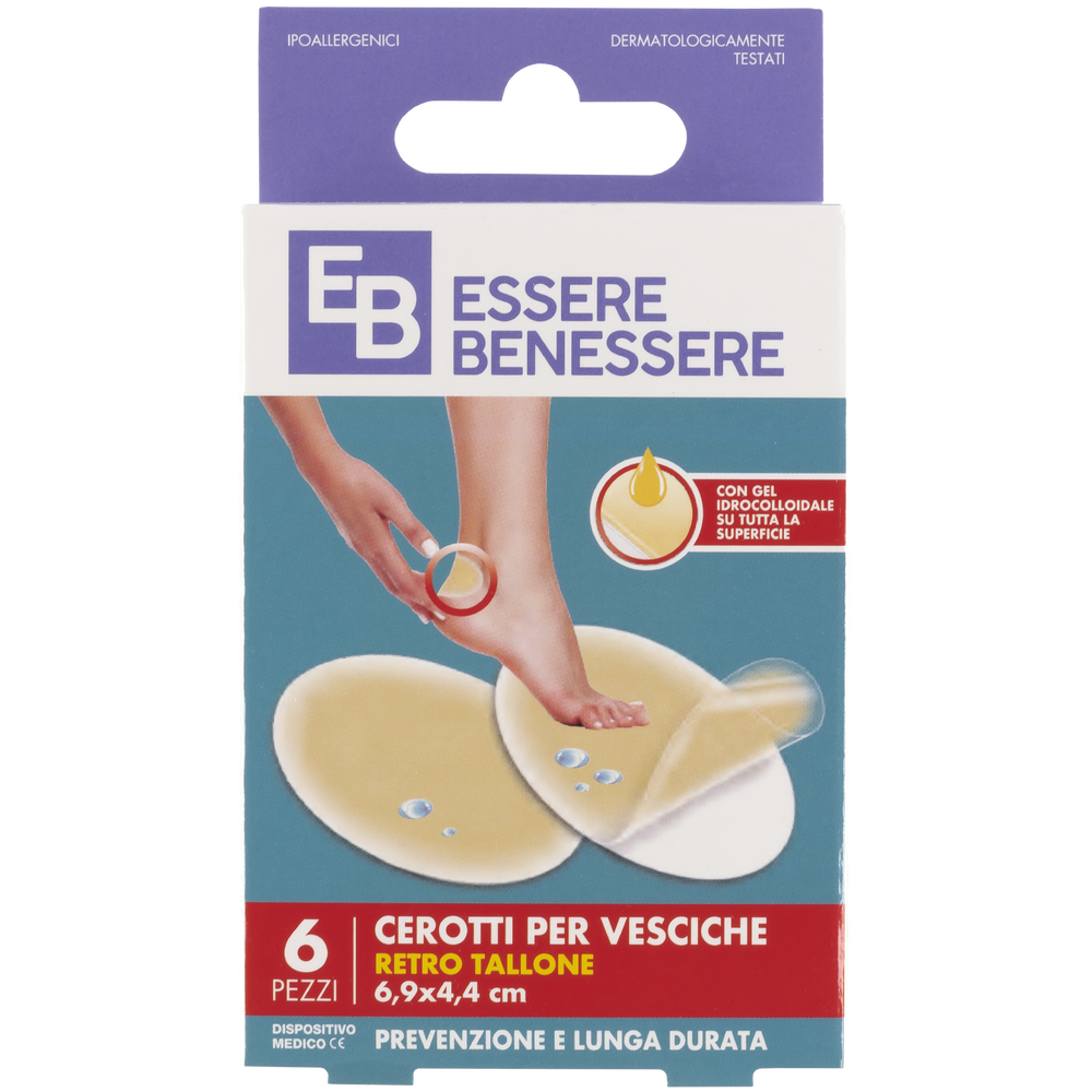 Essere Benessere Cerotti Vesciche Ovali 6,9x4,4cm 6pz, , large