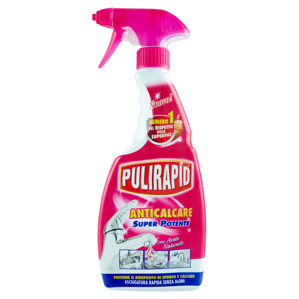 Pulirapid Anticalcare con Aceto Naturale 500 ml - -