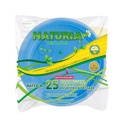 Aristea Natura Bio Piatti Azzurri 25 Pezzi 
