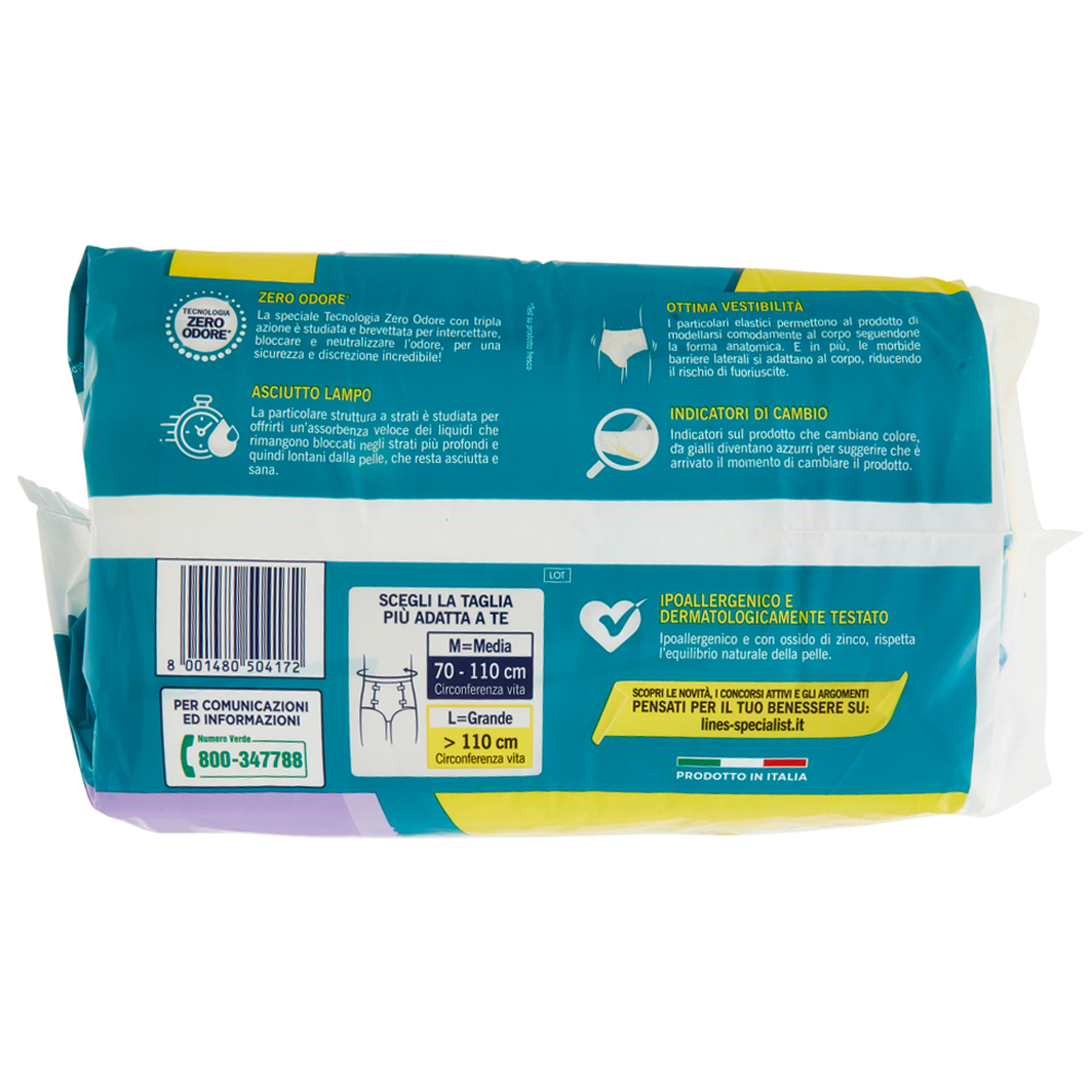 Lines Specialist Pannoloni a Mutandina Tg.L 12 Pezzi, , large