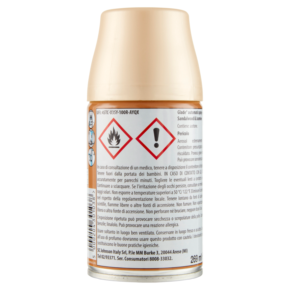 Glade Automatic Spray Ricarica, Profumatore per Ambienti, Fragranza Sensual Sandalwood & Jasmine, , large