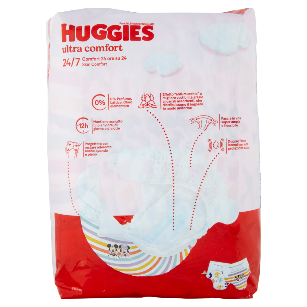 Huggies Pannolini Ultra Comfort Taglia 4 (7-18 Kg) 18 Pannolini, , large