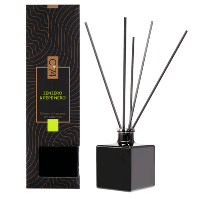 C'74 Diffusori di Fragranza con Bastoncini Zenzero & Pepe Nero 200 ml