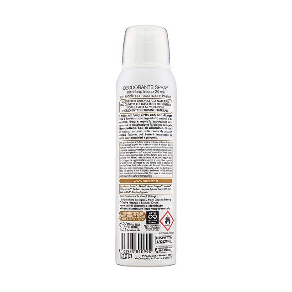 Omia Laboratoires Olio di Argan Deodorante Spray 150 ml, , large