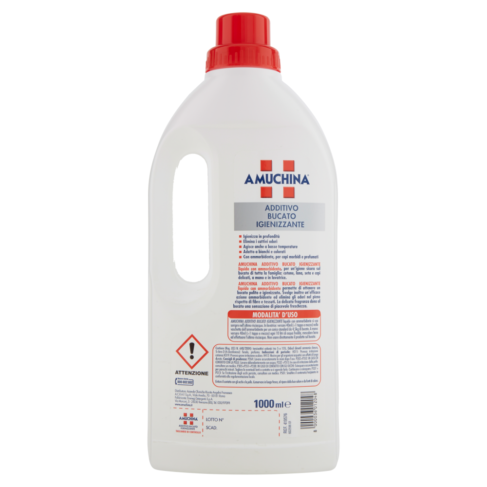 Amuchina Bucato Additivo Igienizzante con Ammorbidente 1000 ml, , large