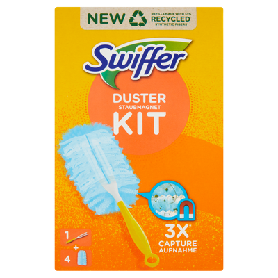 Swiffer Duster Kit Cattura Polvere 1 Manico + 4 Piumini
