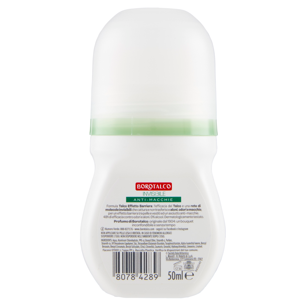 Borotalco Deo Roll-On Invisible Talco 50ml, , large