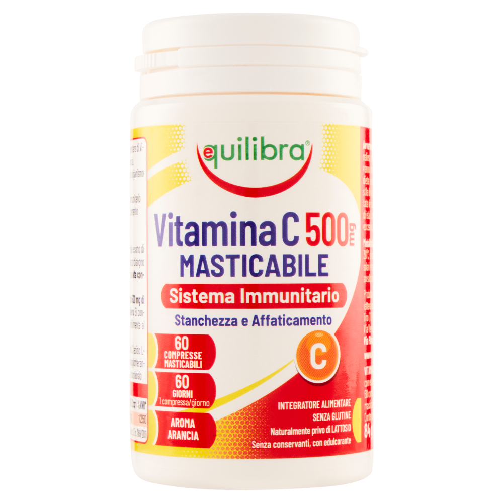 Equilibra Vitamina C 500mg Masticabile Sistema Immunitario 60 Capsule, , large image number null