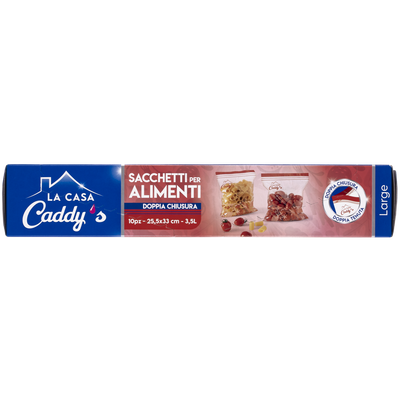 Caddy's Sacchi Alimenti Doppia Zip L
