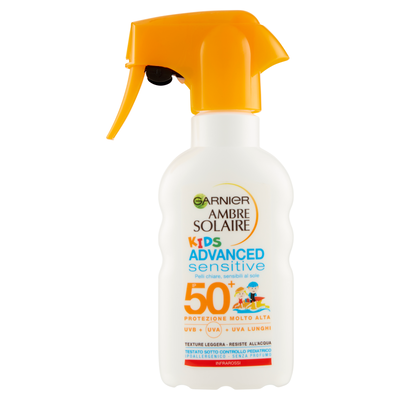 Garnier Ambre Solaire Crema Protezione Solare Advanced Sensitive Kids Spf 50+ 200 ml