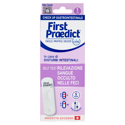 First Praedict Care for you Self Test Rilevazione Sangue Occulto nelle Feci 